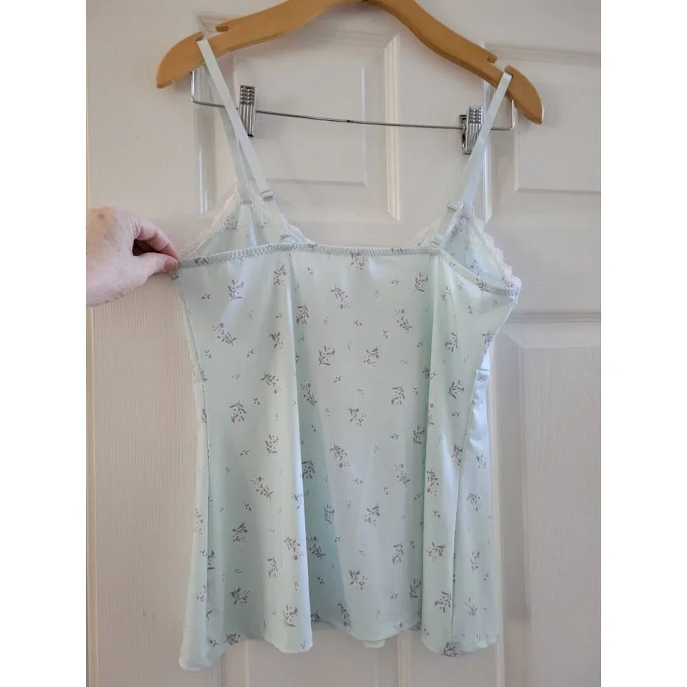 Laura Ashley Blue Cami Babydoll size Large Y2k cottagecore Soft girl - Picture 4 of 5